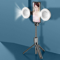 Trépied de bâton de selfie de haute qualité a mené la lumière d'anneau avec la télécommande sans fil détachable