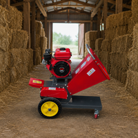 Nouvelle Hacheuse à Fourrage sur Chariot 168 7.0HP avec Démarrage Manuel, Roue en Acier, Mobile, pour Ensileuse, Hacheuse d'Herbe, Usage Agricole, Capacité 1 Tonne/Heure