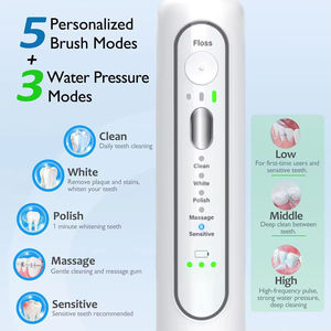 Brosse à dents sonique électrique et irrigateur buccal combinés, portable, sans fil, avec étanchéité IPX7, charge de type C - Product Image 4