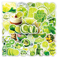 50 autocollants PVC autocollants imperméables style Ins thème citron vert pour décoration de coque de téléphone – Vente en gros, Offre Spéciale