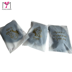 MUYANG Custom Plastic Zipper Bag for Human Hair Custom Printed Logo <b>Packaging</b> Plastic Bag for Clothes - Product Image 3