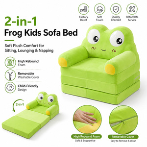Fabbrica di materie prime vendita diretta OEM ODM cartone animato pieghevole bambini divano bambino sedia di apprendimento senza fodera giocattolo pieghevole divano per bambini - Product Image 3