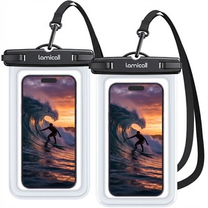 Lamicall PRAB01 Universal Waterproof Phone Pouch IPX8 Dry <strong>Bag</strong> Underwater Case <strong>Mobile</strong> Holder <strong>Cover</strong> <strong>With</strong> Lanyard Beach Vacation - Product Image 1