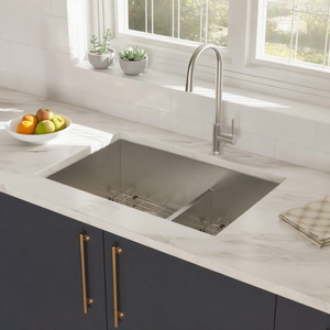 Wastafel dapur multifungsi, mangkuk ganda Stainless Steel Modern Undermount wastafel apartemen komersial toko kopi cuci sayuran - Product Image 6