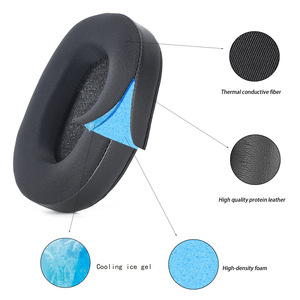 Coussinets d'oreille en gel rafraîchissant extra-épais pour casque sans fil Sony WH-1000XM6, coussin respirant à étanchéité profonde à réduction de bruit active - Product Image 6