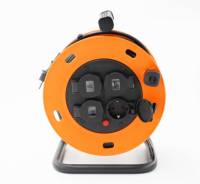 Enrouleur de câble extérieur 25/30/50m avec 4 prises Schuko, couvercle et câble H07RN-F 3G1.5/2.5mm² IP44