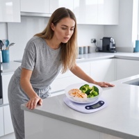 Balance alimentaire professionnelle de 5 kg avec mesure de liquides en g/lb/oz/ml/fi oz, unités de mesure précises en g/lb/oz, balance de cuisine numérique pour la maison