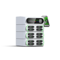 Station de recharge de téléphone 12 emplacements, station de location de batteries externes partagées, chargeurs rapides 60W 6000mAh, machine Litapower ultra-fine