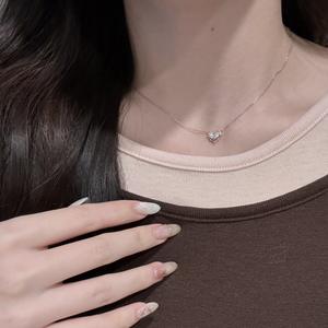 S925 Sterling <b>Silver</b> Box Pendant <b>Necklace</b> Free Female Pair <b>Heart</b> Black Agate Fried Dough Twists Snake Bone Chain Unique Number - Product Image 4