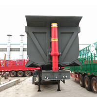 Semi-remorque benne arrière en acier de 80-100 tonnes, 4 essieux, avec vérin hydraulique pour le transport de minerai et de marchandises en vrac, provenance Chine