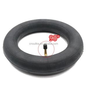 Tube intérieur en butyle renforcé 10x2.5 valve coudée de remplacement <span class=keywords><strong>pour</strong></span> <span class=keywords><strong>chambre</strong></span> <span class=keywords><strong>à</strong></span> <span class=keywords><strong>air</strong></span> de Scooter électrique intelligent de 10 pouces - Product Image 1