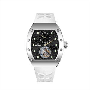นาฬิกา Seagull Tourbillon Skeleton ST8006 ระบบไขลานด้วยมือ พร้อมตัวบอกชั่วโมงเรืองแสง สายซิลิโคน หน้าปัดย่อย - Product Image 2