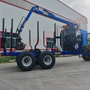TR140 forestale rimorchio forestale macchine Forstmaschinen Grapples Log Crane gru forestale TC600 con verricello idraulico - Product Image 1