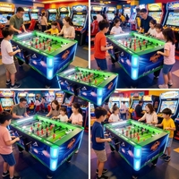 Nouvelle table de jeu double pour enfants, console de jeu de football en temps réel pour équipement de divertissement à monnayeur en arcade