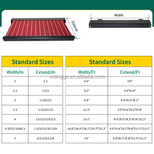 Khách Sạn Biểu Tượng Tùy Chỉnh Vải Ngoài Trời Gấp Cassette Mái Hiên Cơ Động Cơ Nhôm Ngoài Trời Điện Mái Hiên - Product Image 5