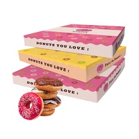 Boîte à donuts écologique avec grand couvercle et base, recyclable, en deux parties, pour gâteaux, beignets, biscuits, macarons, friandises, avec logo imprimé, boîtes à desserts
