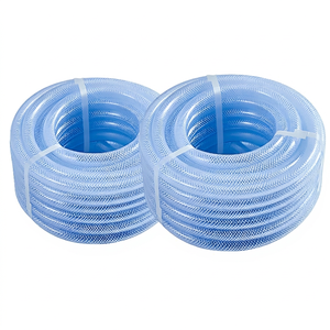 Enrouleur de tuyau d'arrosage en PVC transparent durable SSBO 100m avec renfort fileté, souple, flexible, de qualité supérieure, usage polyvalent - Product Image 1