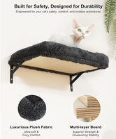 Griffoir mural en bois pour chat, style moderne et épuré, blanc, multifonction, en bois massif et métal, pour les fêtes