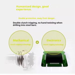 WU398 Lithium <b>Battery</b> Electric Hammer Brushless 26mm Heavy Duty Hammer <b>Square</b> Shank Drill Bit Rechargeable Electric Hammer - Product Image 3