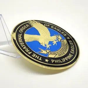 Логотип в форме орла, масонский логотип на заказ, мягкая эмалированная позолоченная 3D вырезанная Металлическая Эмблема автомобиля