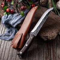 Couteau à découper en bois de rose rouge, couteaux de Chef forgés de haute qualité outil de coupe utilitaire tranchant manche d'anis d'étoile en bois de rose rouge