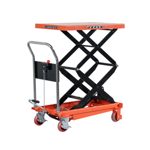 Chariot de <span class=keywords><strong>transport</strong></span> d'entrepôt à levage hydraulique à cadre en acier épaissi, actionné au pied, pour un travail réduit - Product Image 2