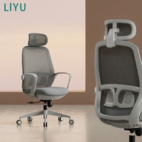 Chaise de bureau ergonomique contemporaine LIYU à dossier haut en maille avec hauteur de siège réglable pour utilisation en salle de sport