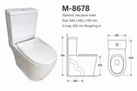 WC en céramique deux pièces à chasse siphonique puissante, siphon en S, équipement sanitaire de salle de bain, prix direct usine
