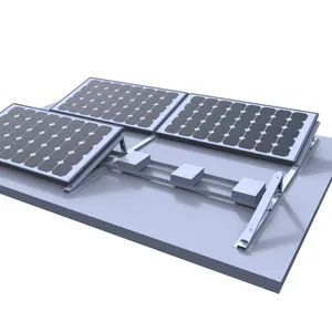 Panneau solaire PV Montage sur toit plat Structures en aluminium Ballast triangulaire Supports de montage solaire avec plaque pare-vent