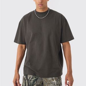 เสื้อยืดพิมพ์ลายตัวอักษรปักด้านหลังผ้าถักทรงโอเวอร์ไซส์ออกแบบได้ตามต้องการ - Product Image 2