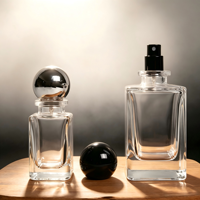Flacon pulvérisateur de parfum carré transparent en verre Duanyanchangyang, pulvérisation sous pression, sérigraphie, flacon vide pour essence