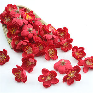 Cabeza de flor artificial de seda, color rosa cerezo, para decoración de bodas, manualidades, 4 cm - Product Image 5