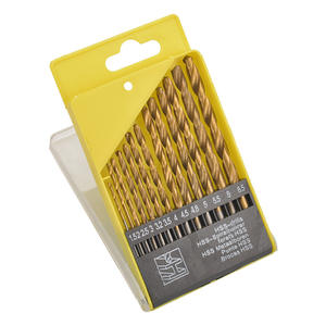 ชุดดอกสว่านเจาะไม้แบบตรงเคลือบไทเทเนียม 13 ชิ้น ผลิตตามสั่ง ทำจากเหล็กความเร็วสูง สำหรับงานไม้ - Product Image 1