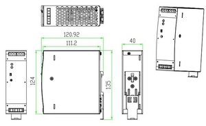 แหล่งจ่ายไฟแบบราง Din อุตสาหกรรม CCTV 120w 24V สำหรับสวิตช์ Poe ในประเทศจีน - Product Image 3