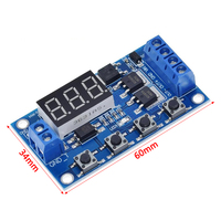 Relais temporisé numérique à double LED MOS Déclencheur DC 12V/24V Cycle Timer Delay Switch Circuit Board DIY Timing Control Module