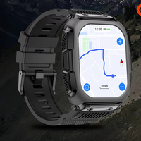 Montre connectée TPU PC à double mouvement, résistante aux chocs, à la poussière, étanche 5ATM, GPS, carte hors ligne, AMOLED 2,13 pouces pour les sports de plein air
