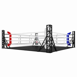 Anillo de boxeo de tamaño personalizado para gimnasio de competición, PVC, Thai MMA