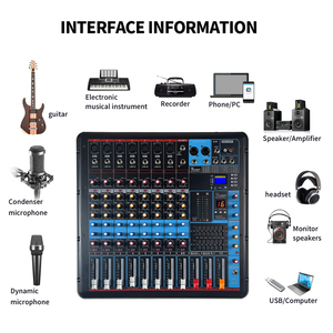 สถานีวิทยุมืออาชีพที่มีเครื่องผสมเสียงคุณภาพสูงสำหรับโลหะพลังงาน GAX-880 - Product Image 2