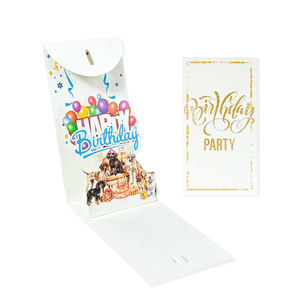 Tùy chỉnh vật nuôi bên lời mời bật lên sinh nhật thiệp chúc mừng bán buôn Cảm ơn bạn thẻ OEM phước lành ghi 3D thẻ sinh nhật - Product Image 6