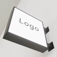Enseignes de magasin LED personnalisées en acrylique avec cadre en aluminium rectangulaire, haute luminosité, étanches, boîtes lumineuses publicitaires extérieures à intensité variable