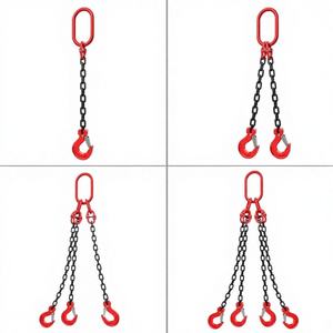 Ensemble de chaînes de levage en acier au manganèse, grade 80, 1-200 tonnes, avec anneau de suspension et crochet, modèle 2019071202, personnalisation disponible - Product Image 3