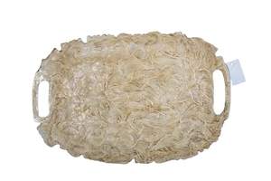 Plateau décoratif élégant en aluminium avec aspect vintage fini de longue durée pour la fête servant la maison organisant la configuration de l'affichage au détail - Product Image 5