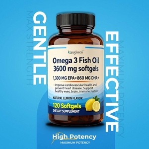 שמן דגים אומגה <span class=keywords><strong>3</strong></span> מותג פרטי 3600 מיליגרם כמוסות רכות, תוסף חומצות שומן חיוניות הטוב ביותר, תומך בבריאות העיניים, המוח והמערכת החיסונית - Product Image 5
