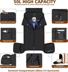 Free Sample Carry on Garment <b>Bag</b> for Travel Convertible Garment Duffle <b>Bag</b> <b>Suit</b> <b>Bags</b> for Men Women Travel - Product Image 5