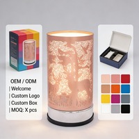 Lampe de table électrique personnalisée à intensité variable, chauffe-parfum en acier inoxydable, brûleur d'arômes très parfumé, veilleuse avec prise EU/US/AU/UK
