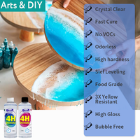 Kit de résine époxy liquide effet verre haute brillance sans bulles 1:1 AB pour tables en bois et plateaux de tables artistiques
