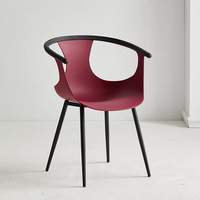 Chaise de bureau créative à dossier haut en plastique, pour la négociation et les loisirs, design tendance