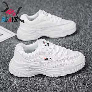 Designersoft 2026 Baskets de sport pour homme, blanches, décontractées, à plateforme, tige en PU, semelle respirante, printemps été automne hiver, pour la marche - Product Image 5