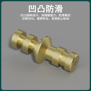 Brass Sleeve And Pin For Dining <b>Table</b> Hidden Central Axis Pivot Square Metal <b>Legs</b> Modern Design - Product Image 4