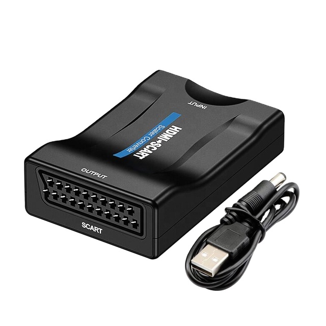Factory Mass Customization 1080P 60Hz HDMI to Scart Converter Audio Video Adapter for CRT VHS DVD